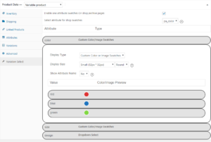 Variation Swatches For WooCommerce Metabox