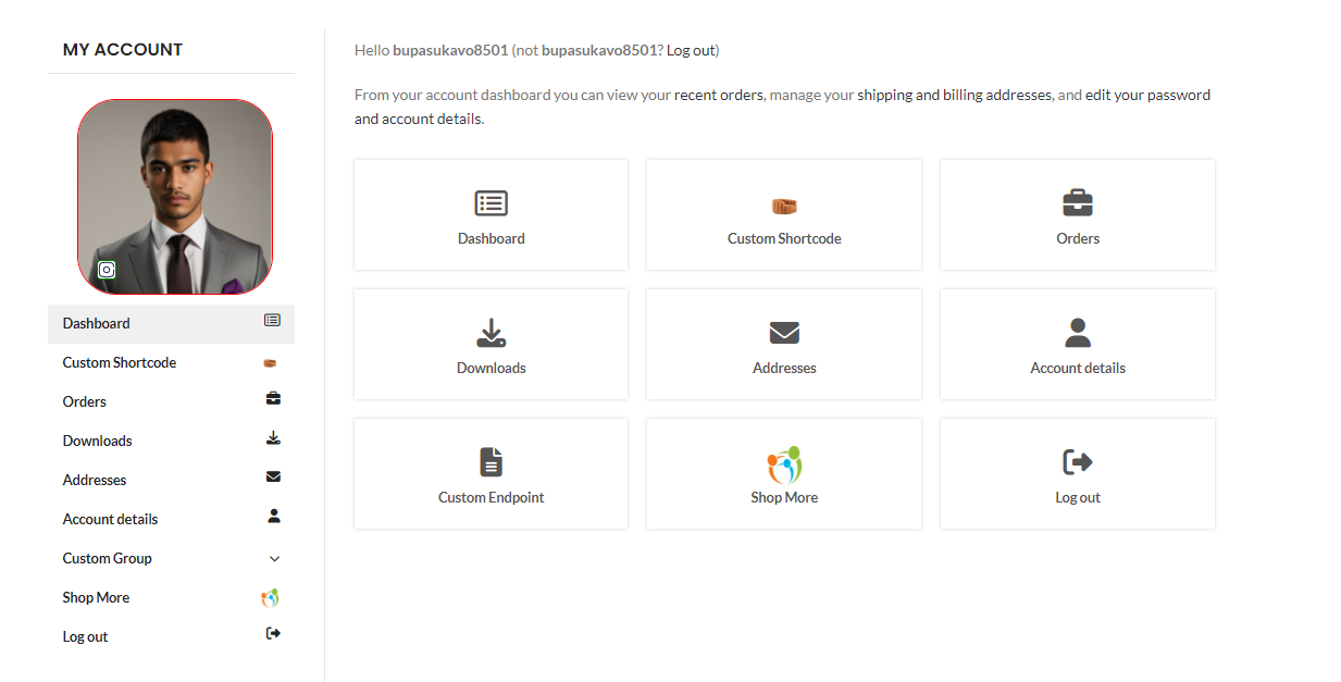 Customize My account Pro