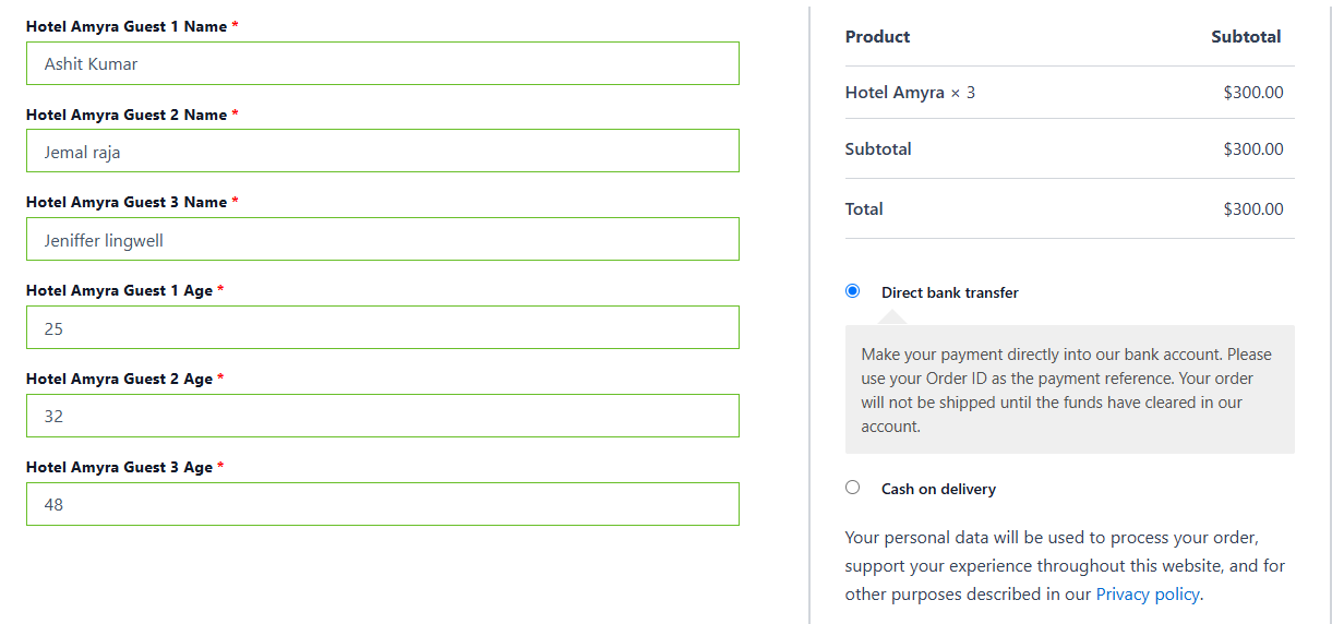 WooCommerce Multiple clone of checkout field