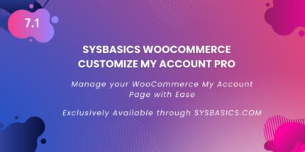 Customize My account Pro