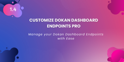Customize dokan dashboard endpoints pro